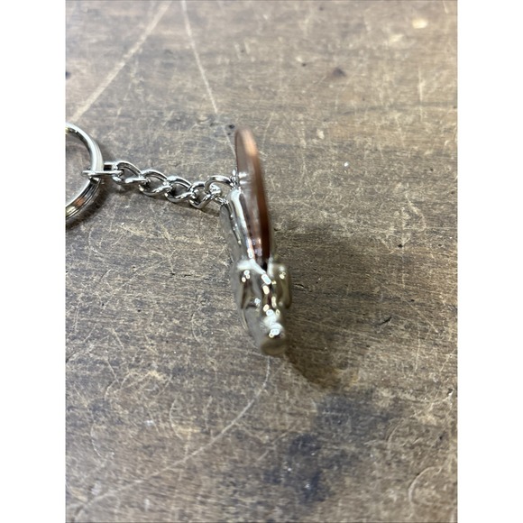 Lucky Pig Lottery Scratcher Silver Toned Keychain Lincoln Penny Boar - Picture 7 of 7